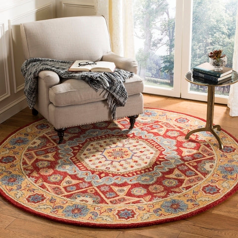 Antiquity Wool Rug in Red and Orange