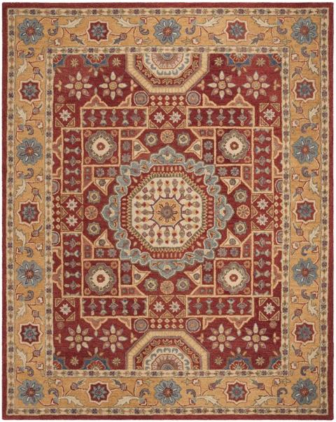 Antiquity Wool Rug in Red and Orange