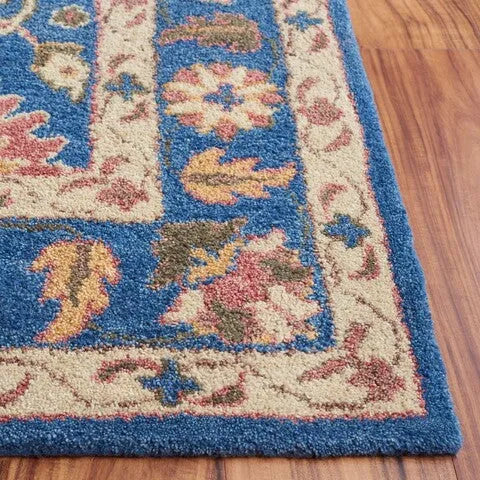 Antiquity Wool Rug in Navy and Beige