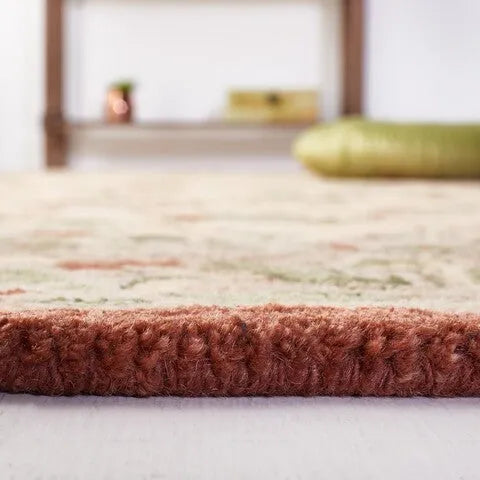 Antiquity Wool Rug in Rust and Ivory