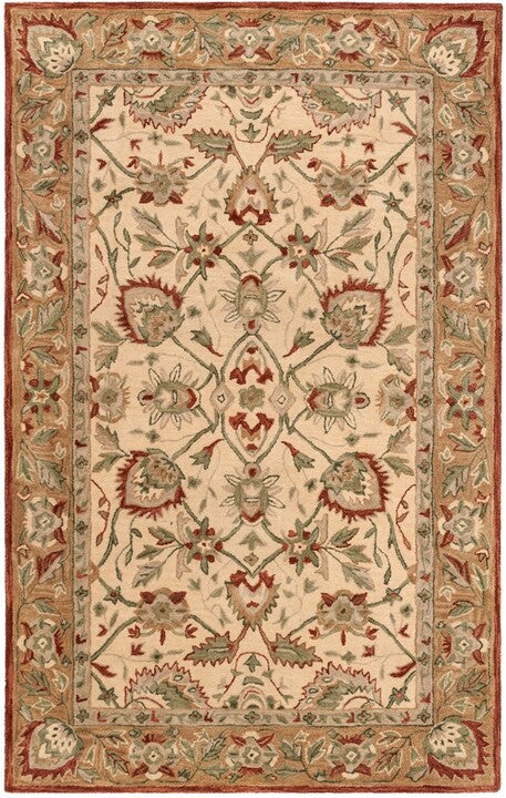 Antiquity Wool Rug in Rust and Ivory