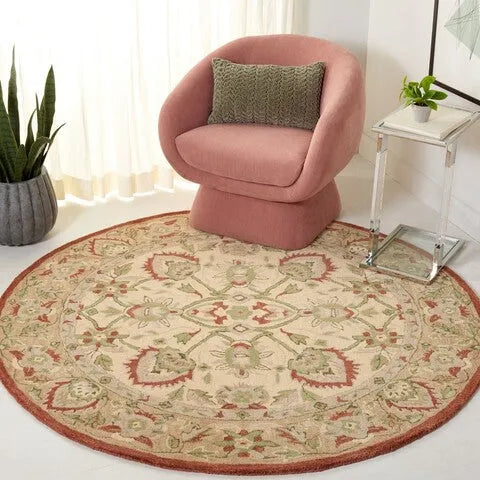 Antiquity Wool Rug in Rust and Ivory