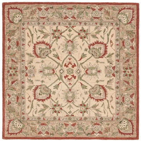 Antiquity Wool Rug in Rust and Ivory