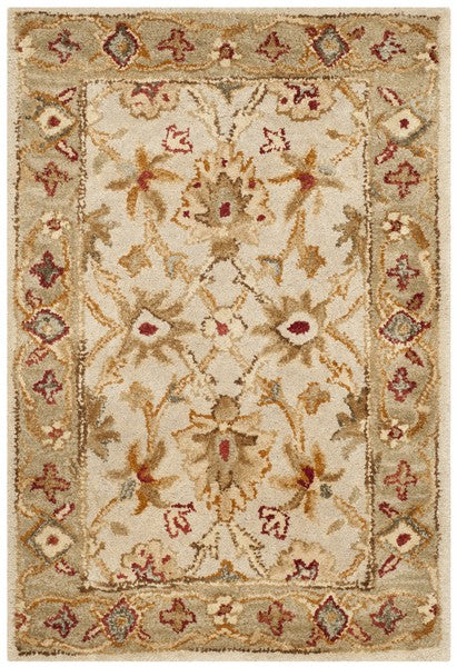 Antiquity Wool Rug in Gray Beige and Sage