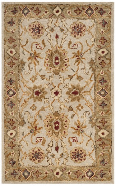 Antiquity Wool Rug in Gray Beige and Sage