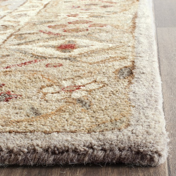 Antiquity Wool Rug in Gray Beige and Sage