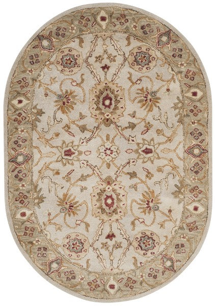 Antiquity Wool Rug in Gray Beige and Sage