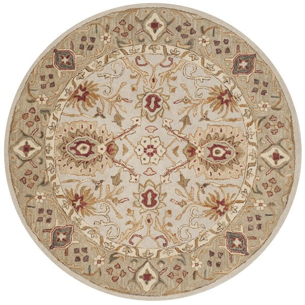 Antiquity Wool Rug in Gray Beige and Sage