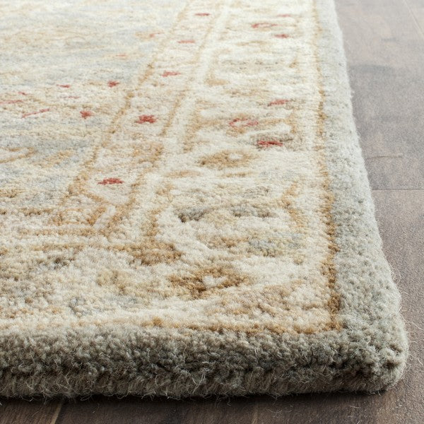 Antiquity Wool Rug in Gray Blue and Beige