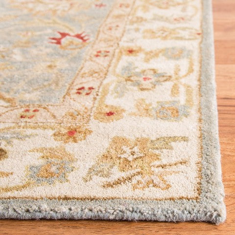 Antiquity Wool Rug in Gray Blue and Beige