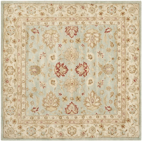 Antiquity Wool Rug in Gray Blue and Beige