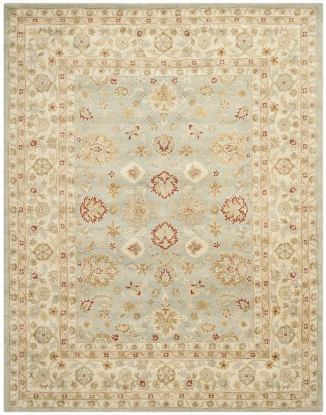 Antiquity Wool Rug in Gray Blue and Beige