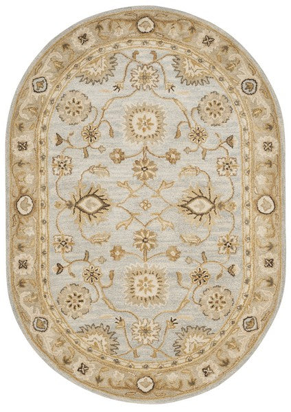 Antiquity Wool Rug in Light Blue and Sage