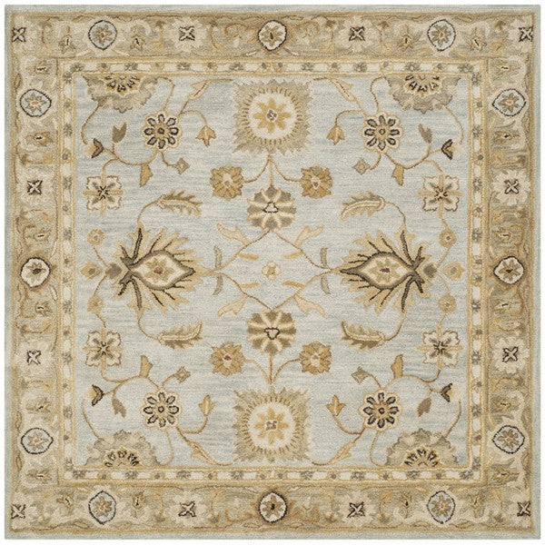 Antiquity Wool Rug in Light Blue and Sage