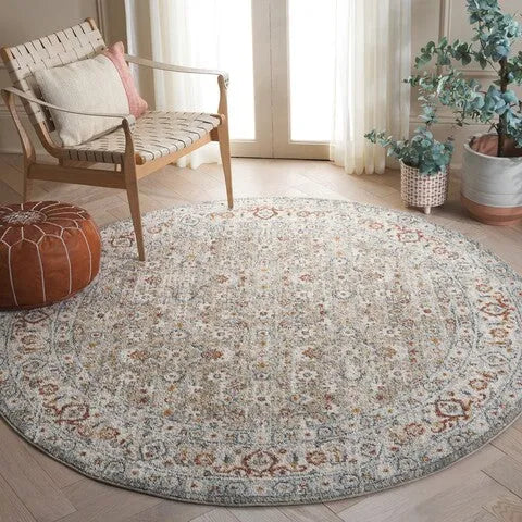 Avalon Polyester Rug in Gray and Light Blue