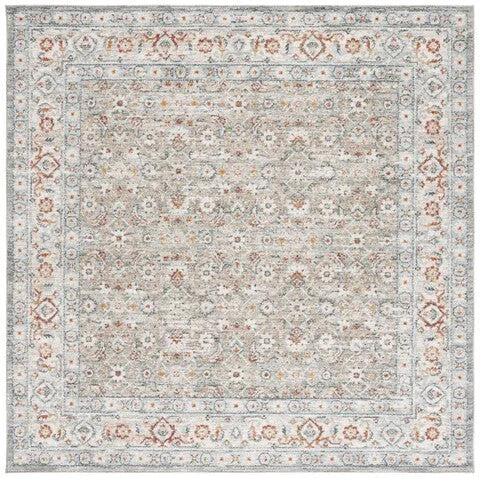 Avalon Polyester Rug in Gray and Light Blue