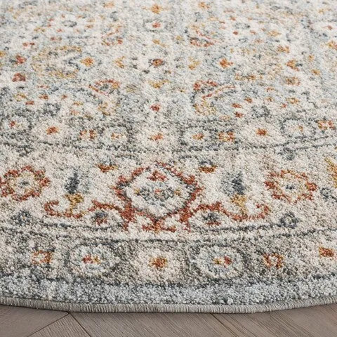 Avalon Polyester Rug in Light Blue and Ivory