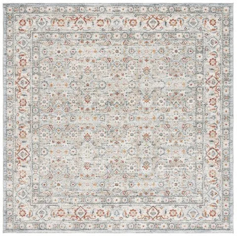 Avalon Polyester Rug in Light Blue and Ivory