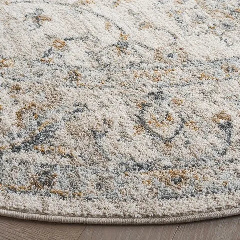 Avalon Polyester Rug in Ivory and Blue