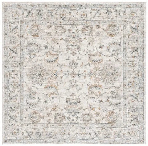 Avalon Polyester Rug in Ivory and Blue