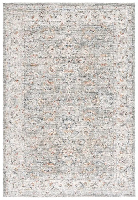 Avalon Polyester Rug in Gray and Light Blue