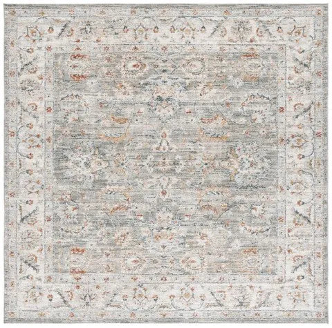 Avalon Polyester Rug in Gray and Light Blue