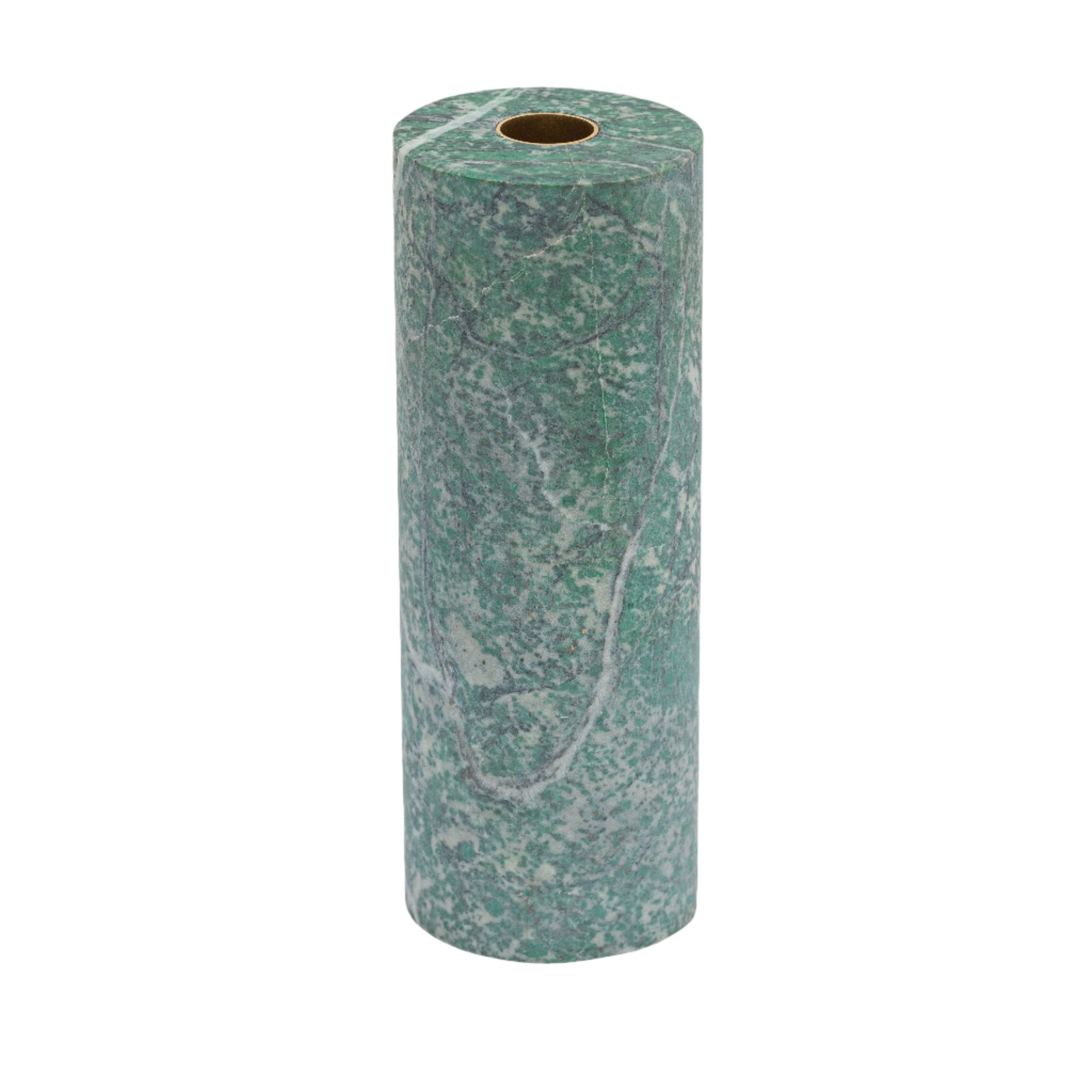 Column candlestick, green quartz