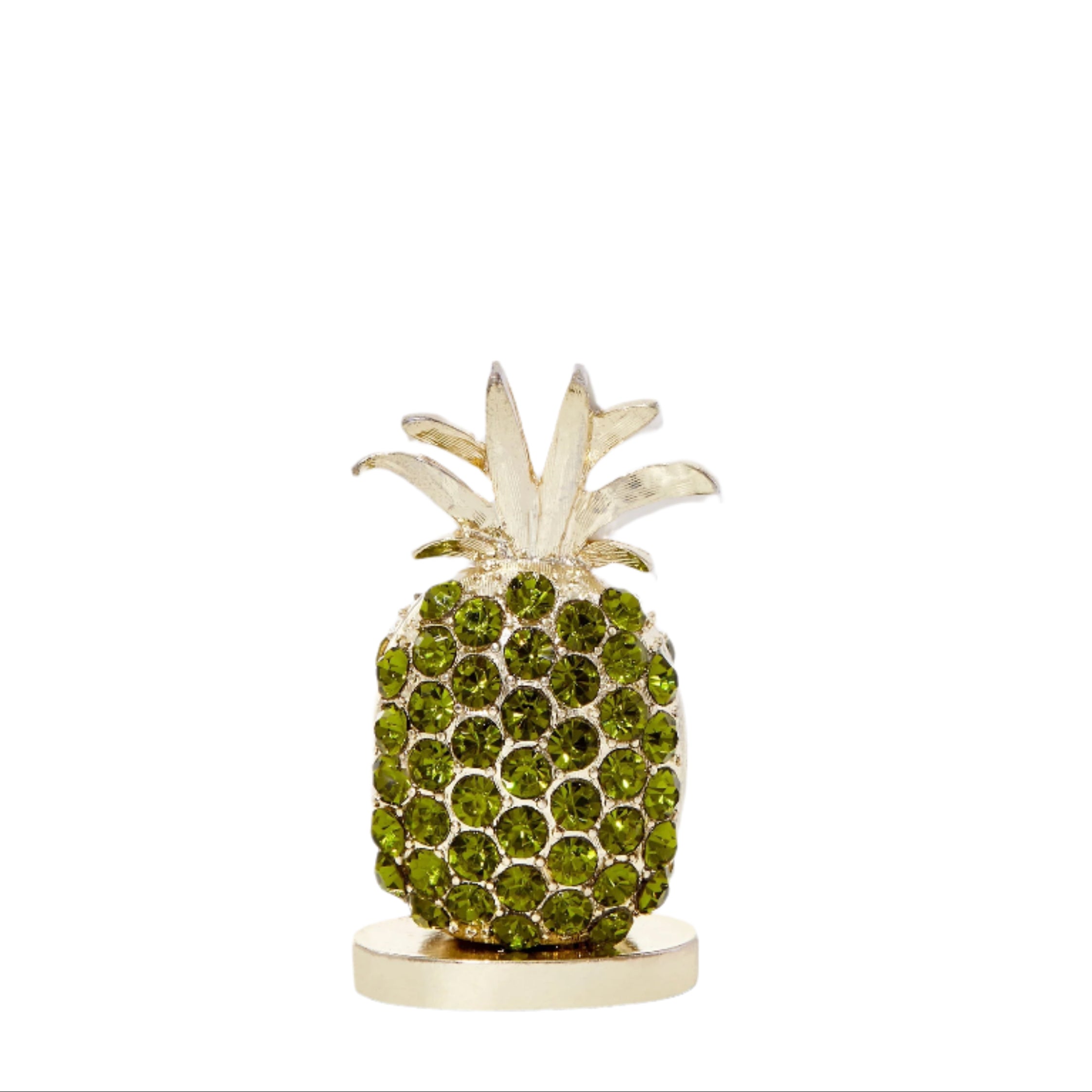 Pineapple placecard holders, olive, set of two