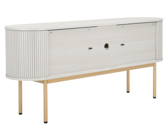 Safavieh Shaelynn Sideboard in Bleached White with Sliding Cabinets