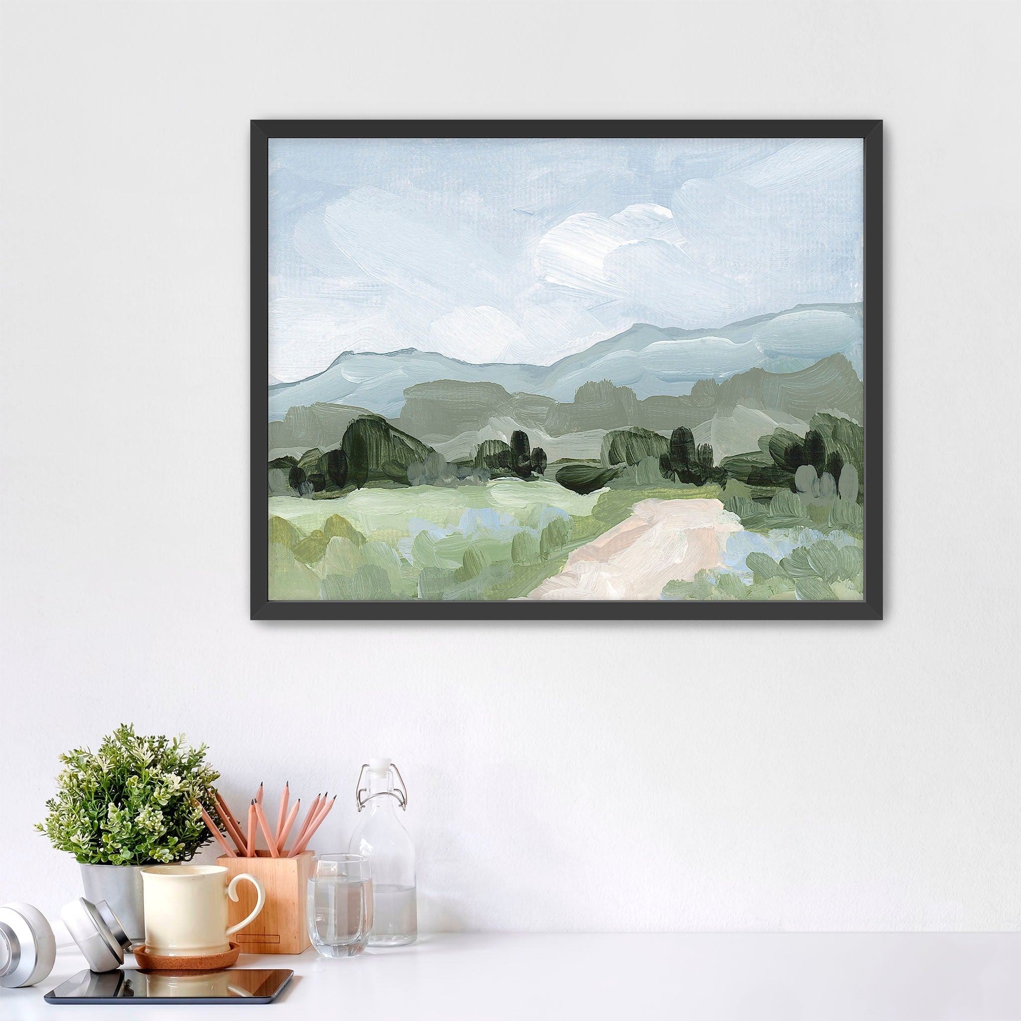 "Blue Fields" Art Print