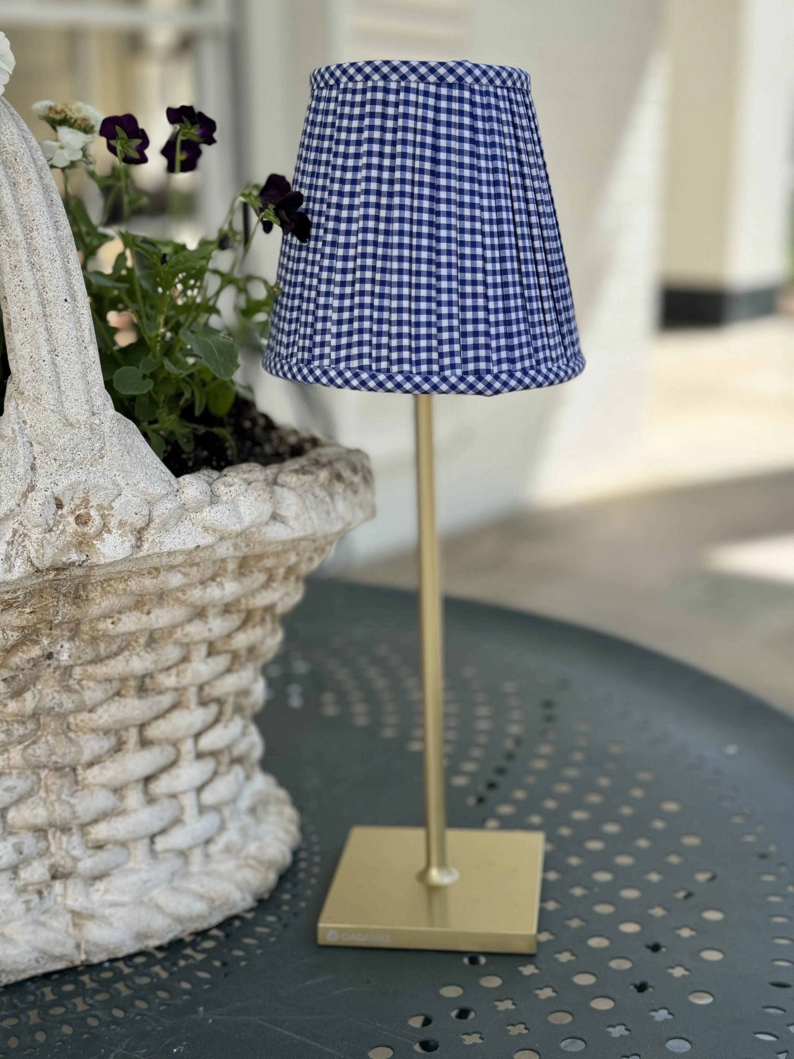 Maison Maison Design Shade Cover (Gingham in Royal Blue)