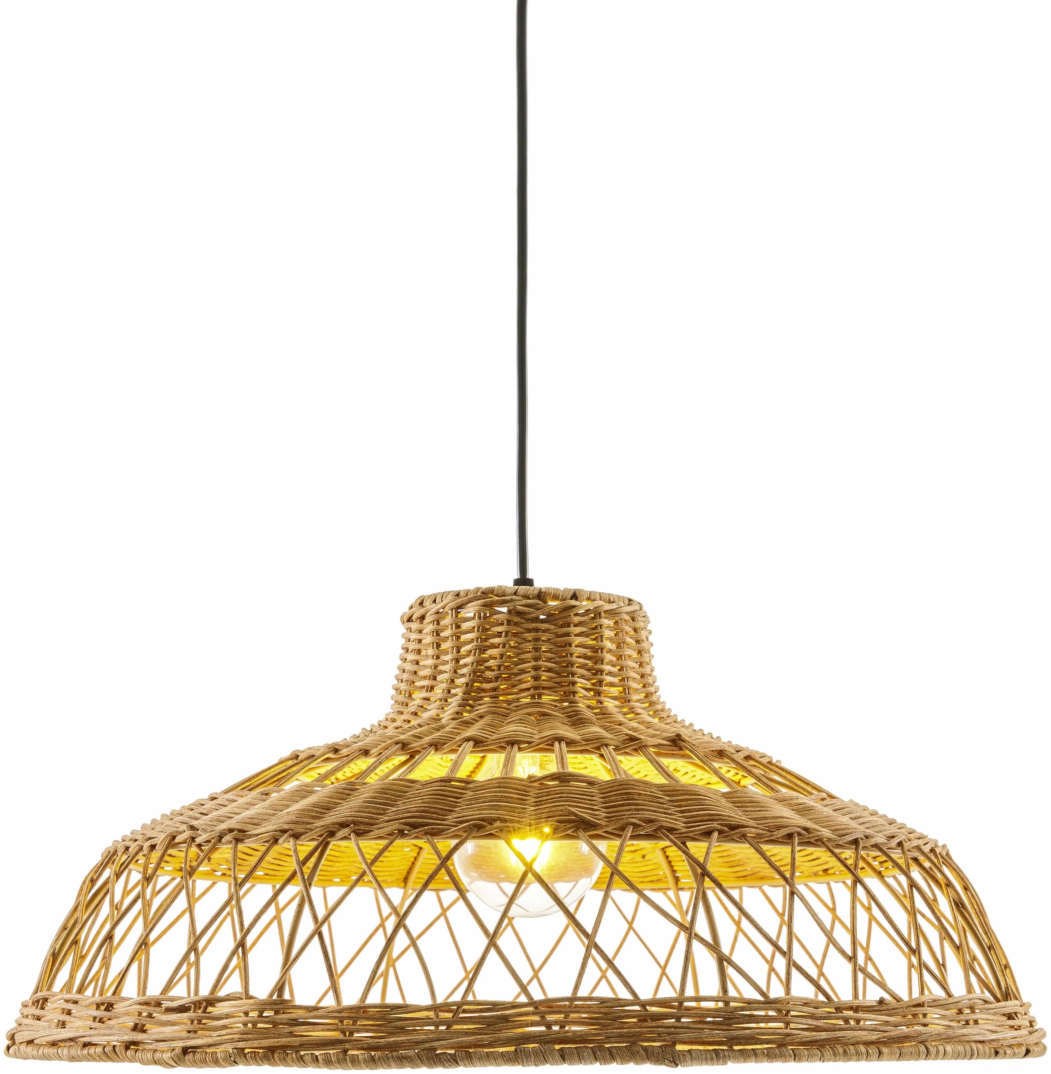 Bailleval Dark Brown Rattan Pendant