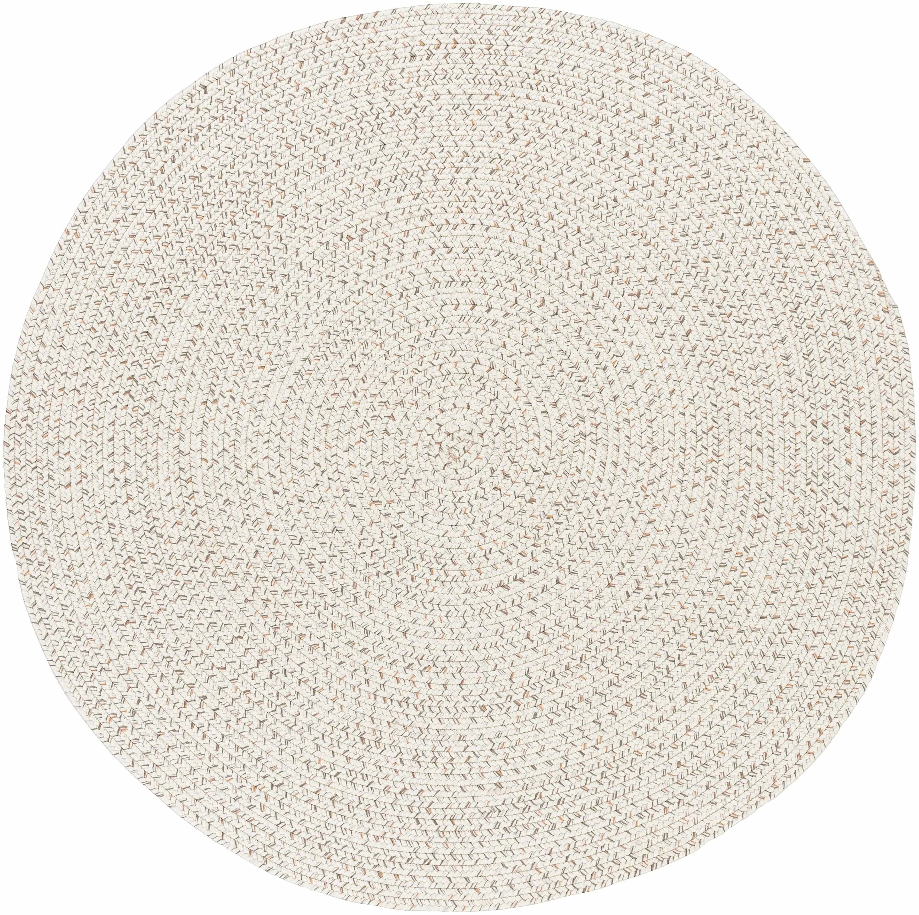 Beige Braided Faux Jute Rug