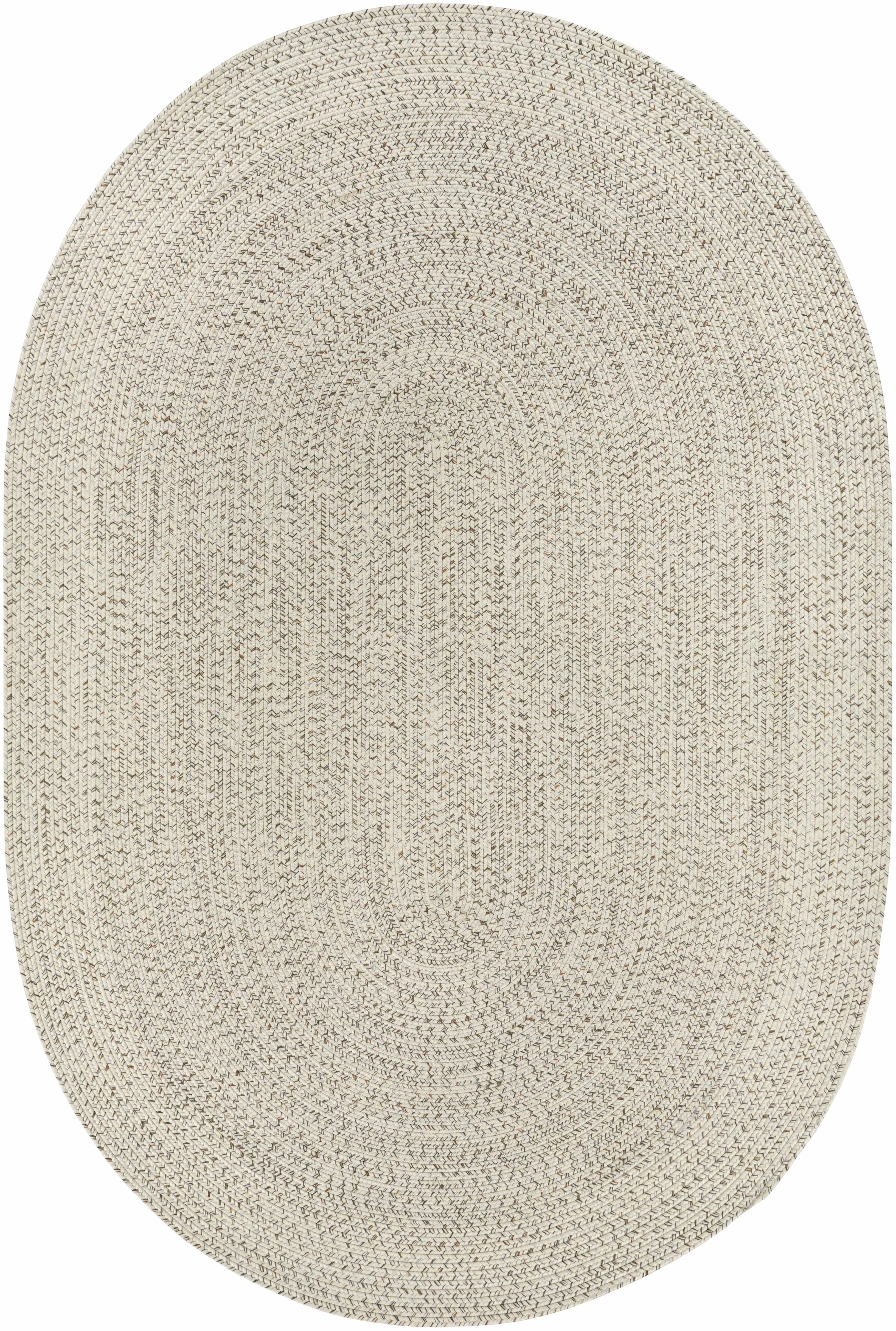 Beige Braided Faux Jute Rug