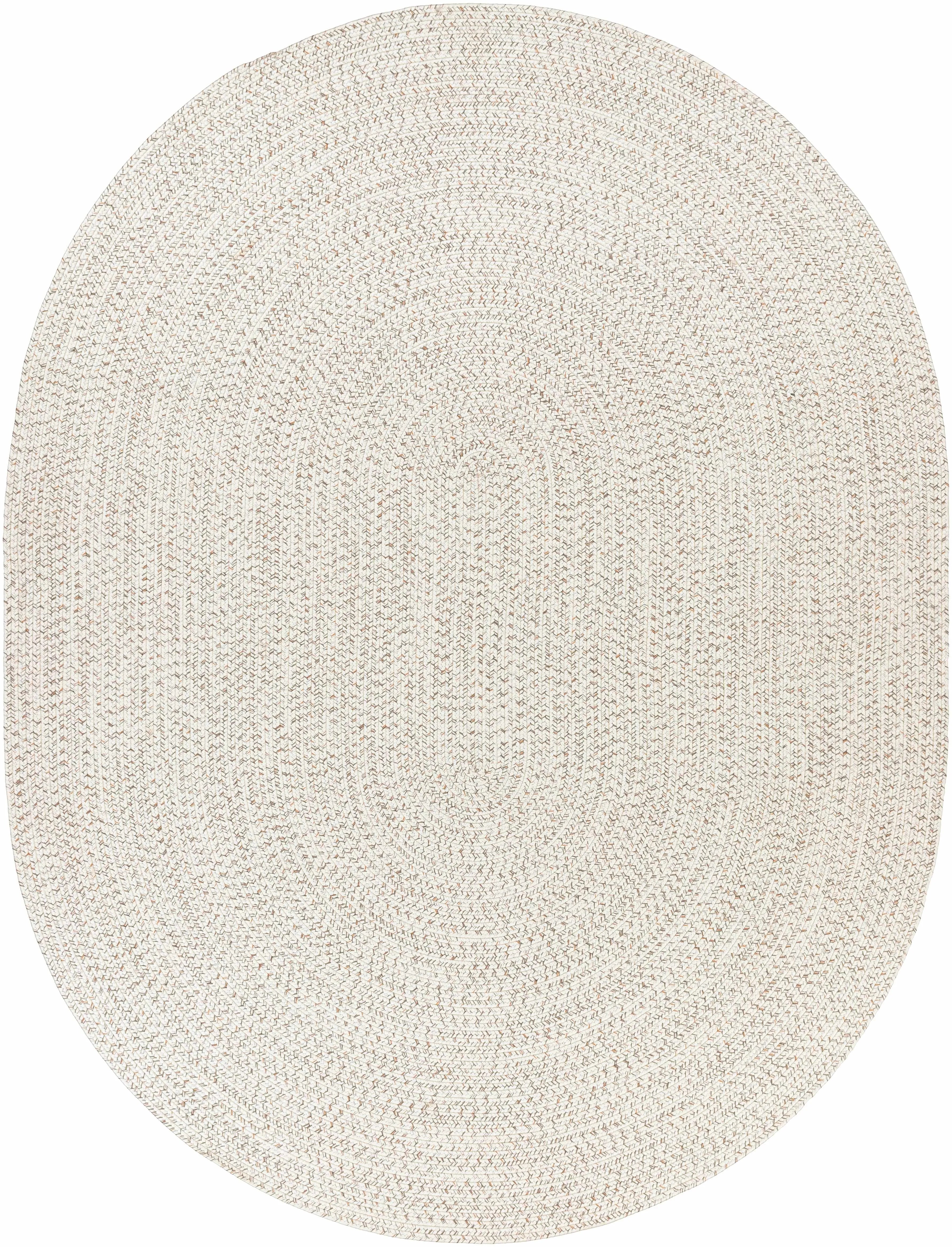 Beige Braided Faux Jute Rug