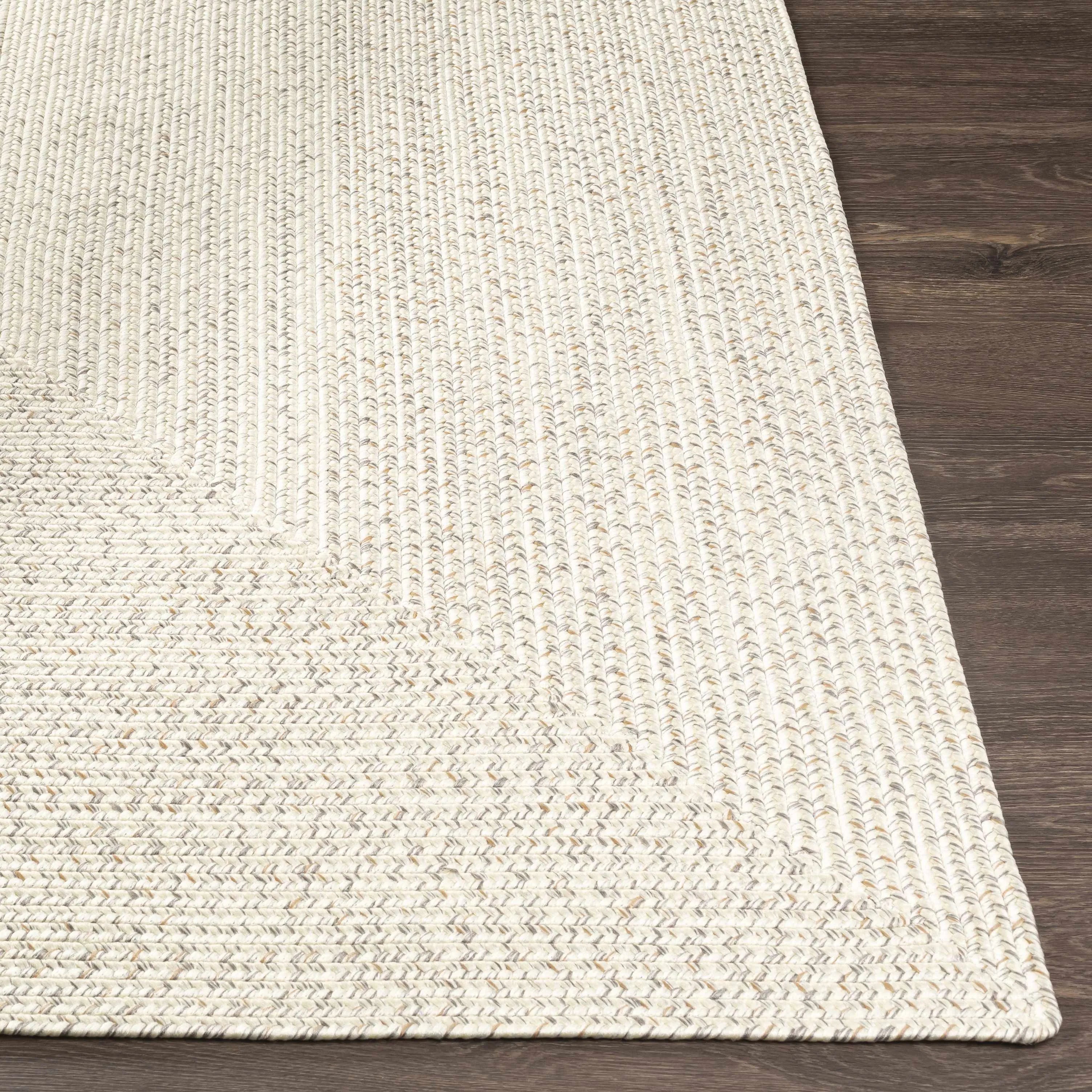 Beige Braided Faux Jute Rug