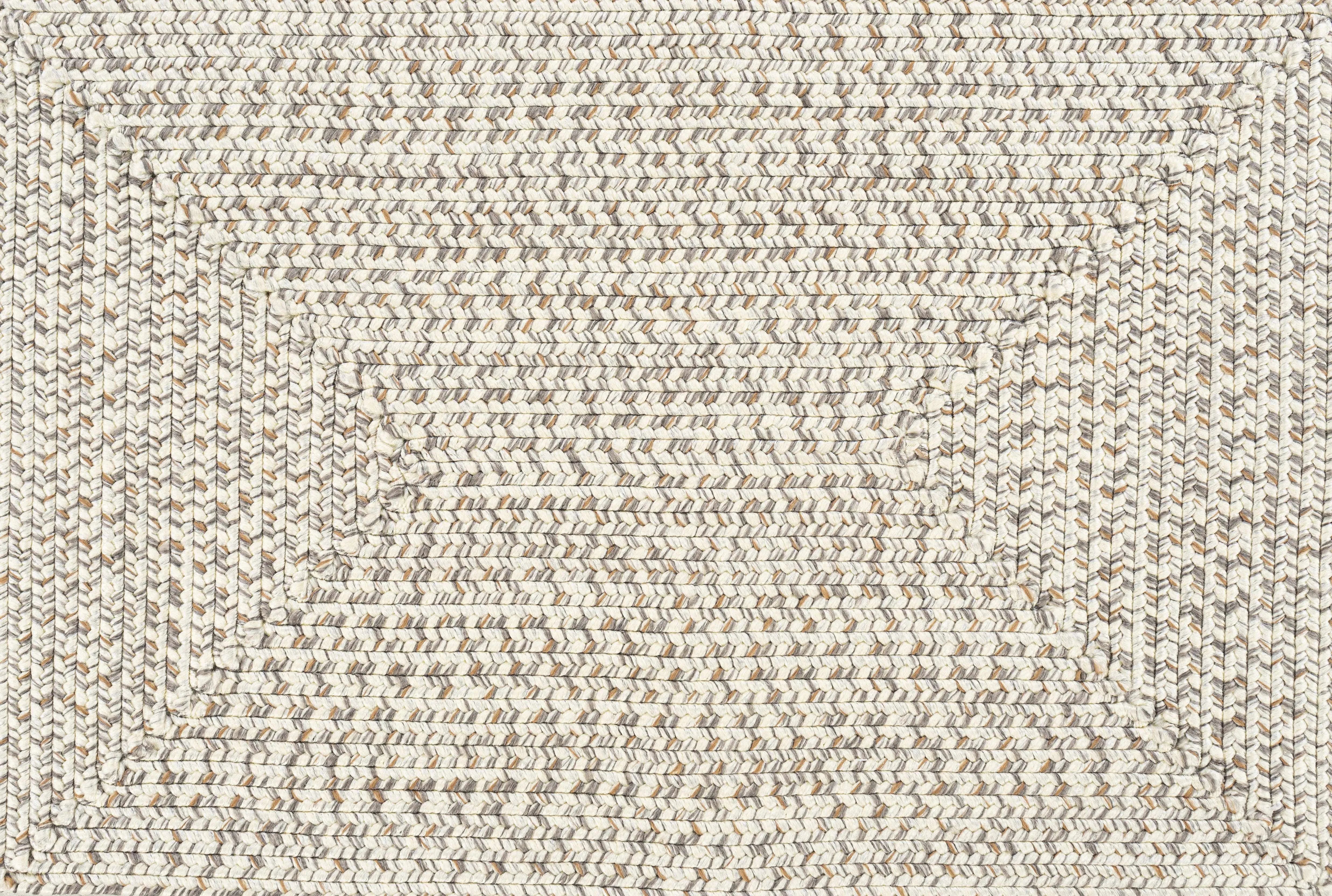 Beige Braided Faux Jute Rug