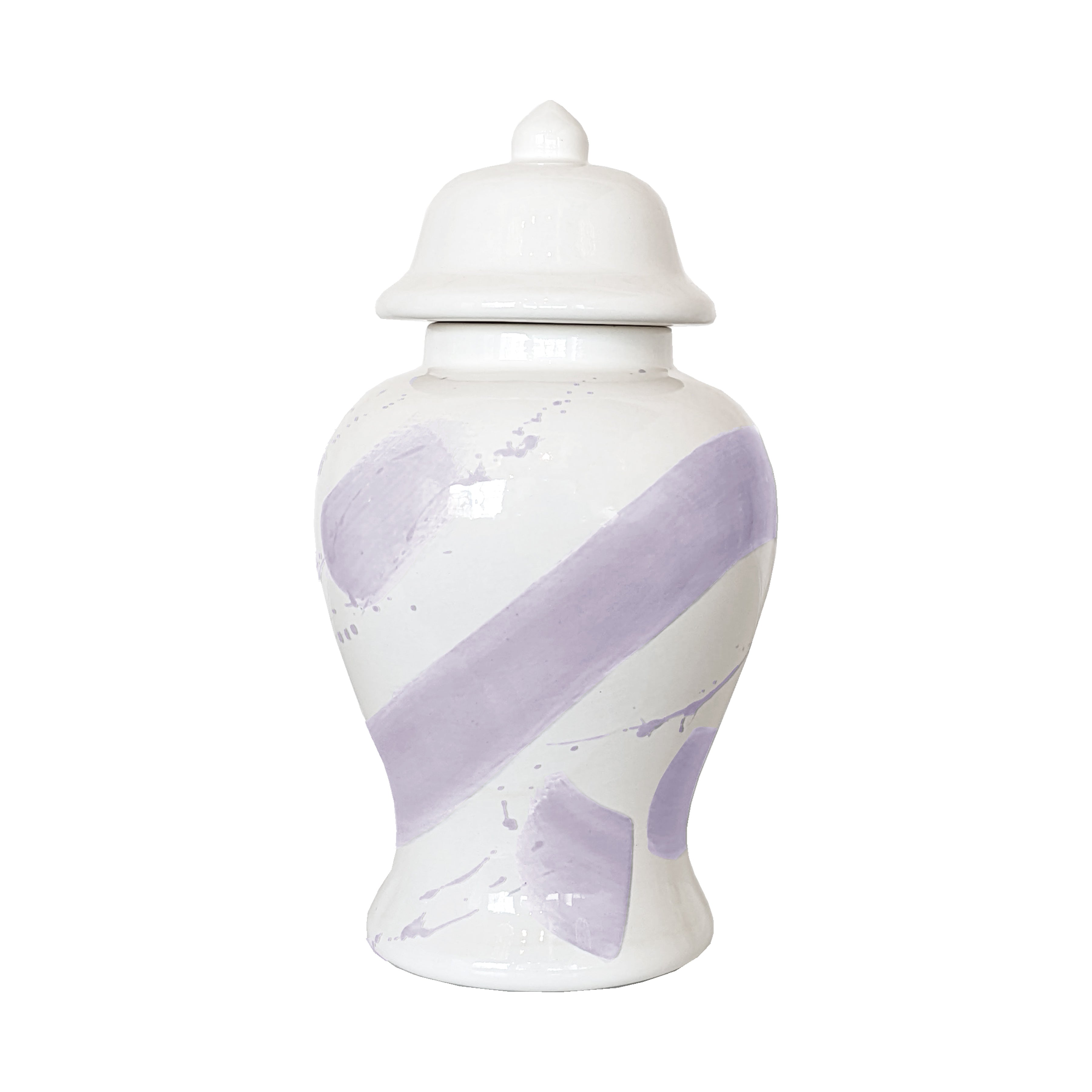 Light Lavender Brushstroke Ginger Jar