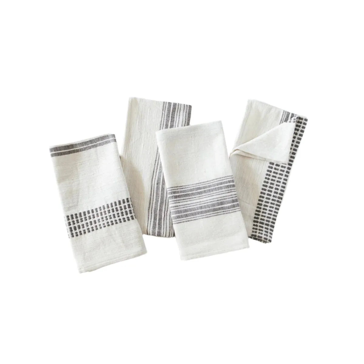 Aden Napkins, Natural / Grey - set of 4