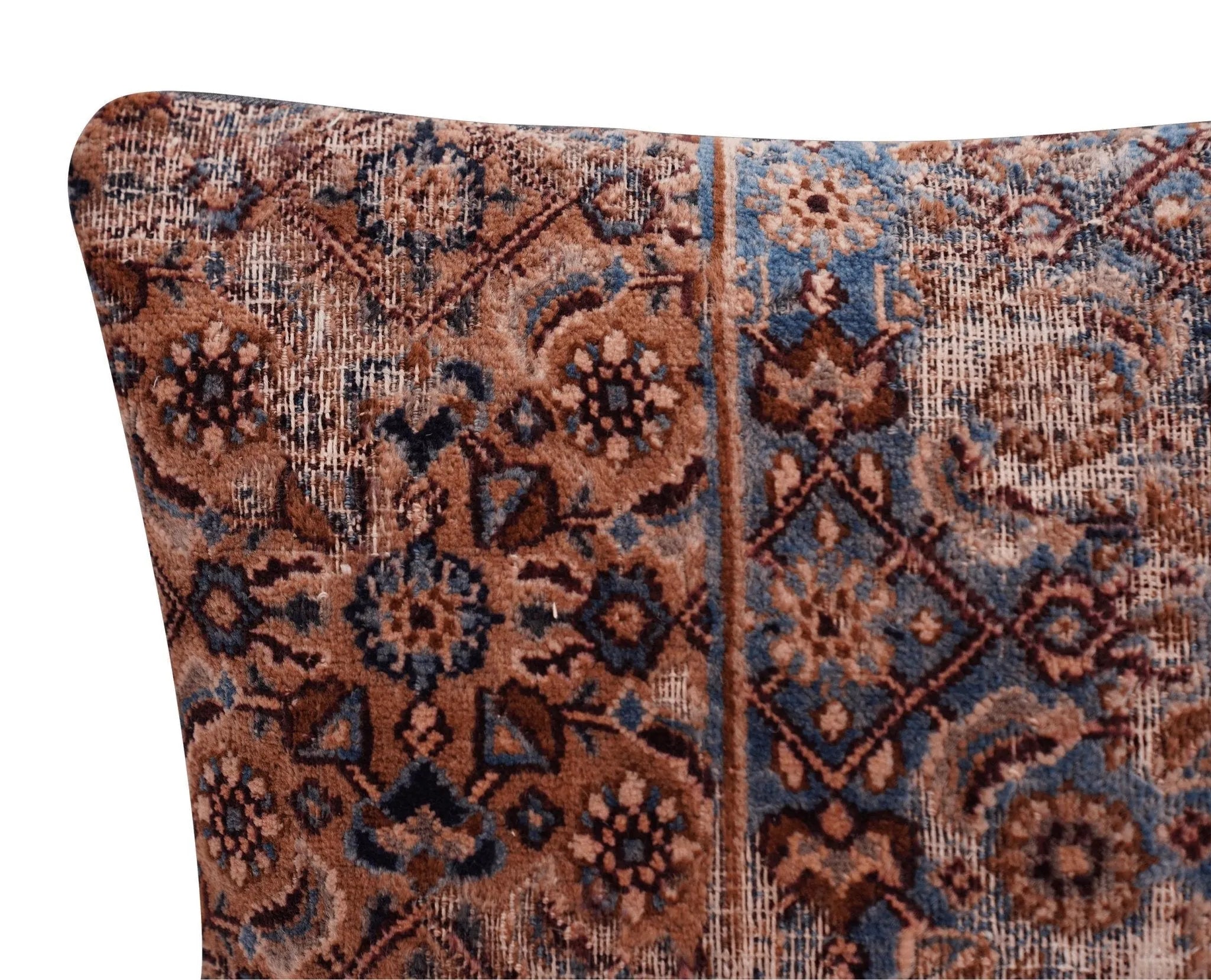 Canvello Antique Rug Light Brown Throw Pillows - 16"x16"