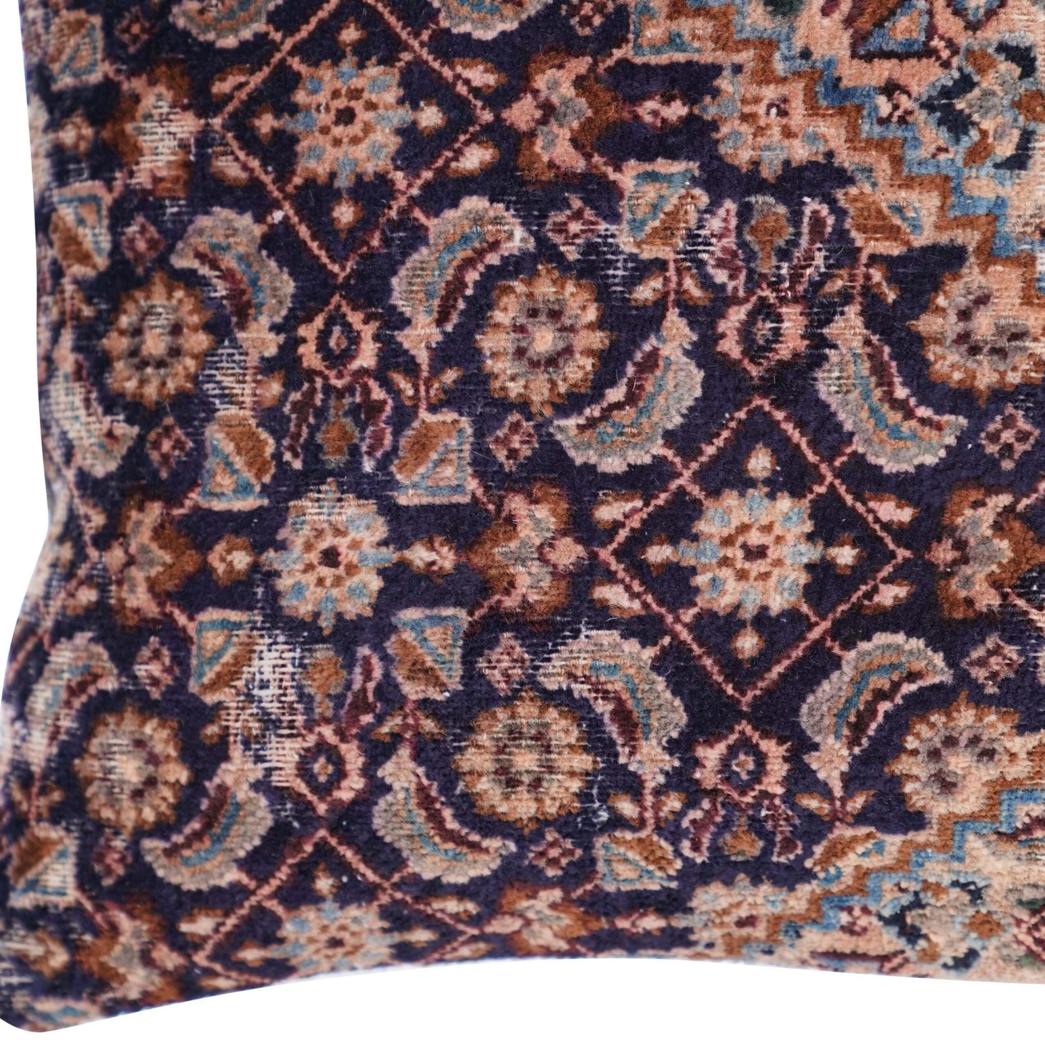 Canvello Antique Rug Navy Blue Cushion - 16"x24"