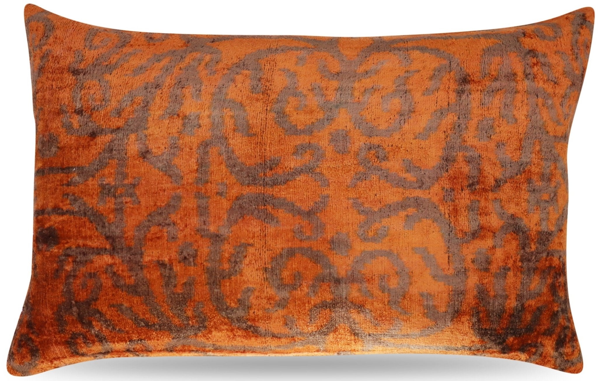 Canvello Decorative Soft Brownish Orange Throw Pillow - 16X24 in