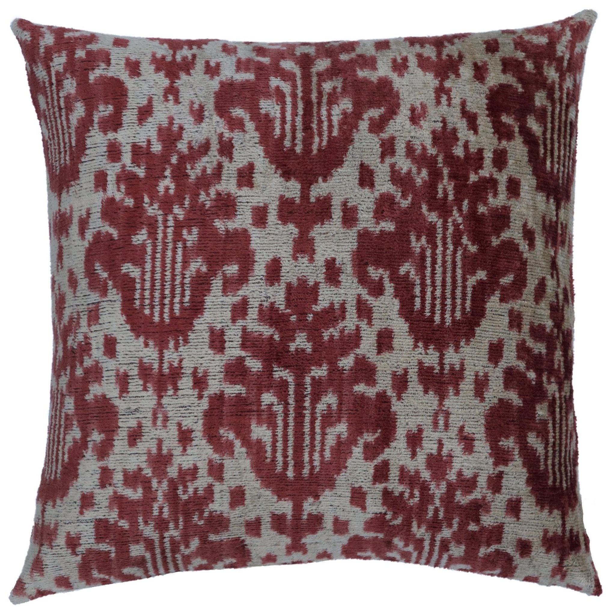 Canvello Handmade Brown Floral Throw Pillows | 18 x 18 in (45 x 45 cm)