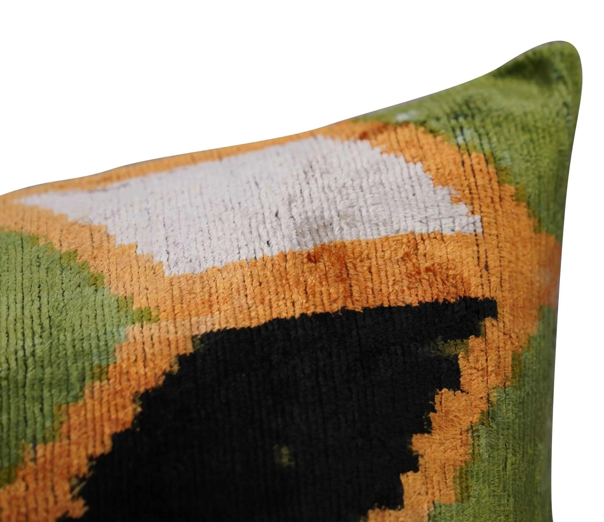 Canvello Handmade Gold Army Green Throw Pillows - 16X24 in