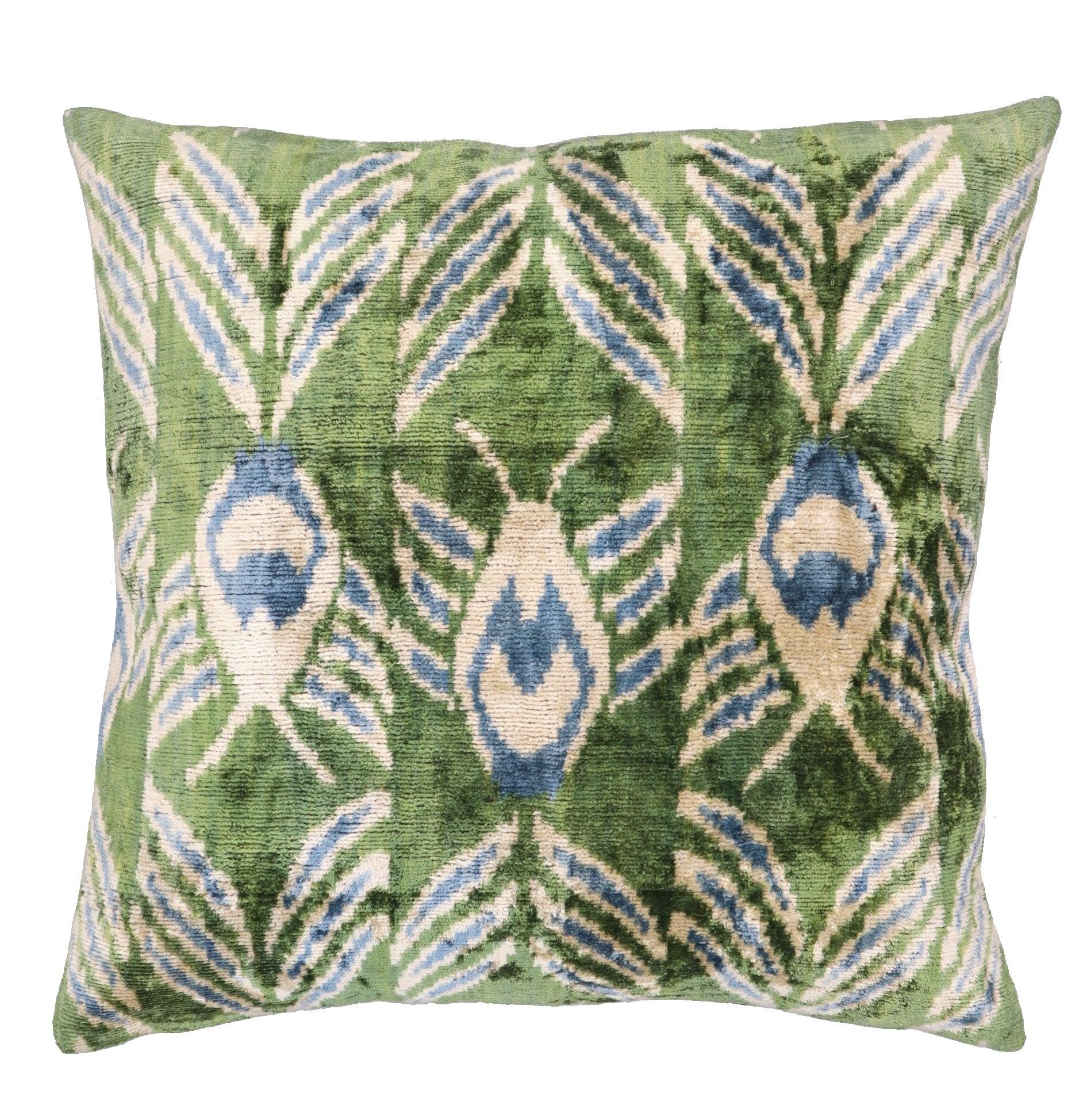 Canvello Handmade Green Velvet Throw Pillows - 20x20