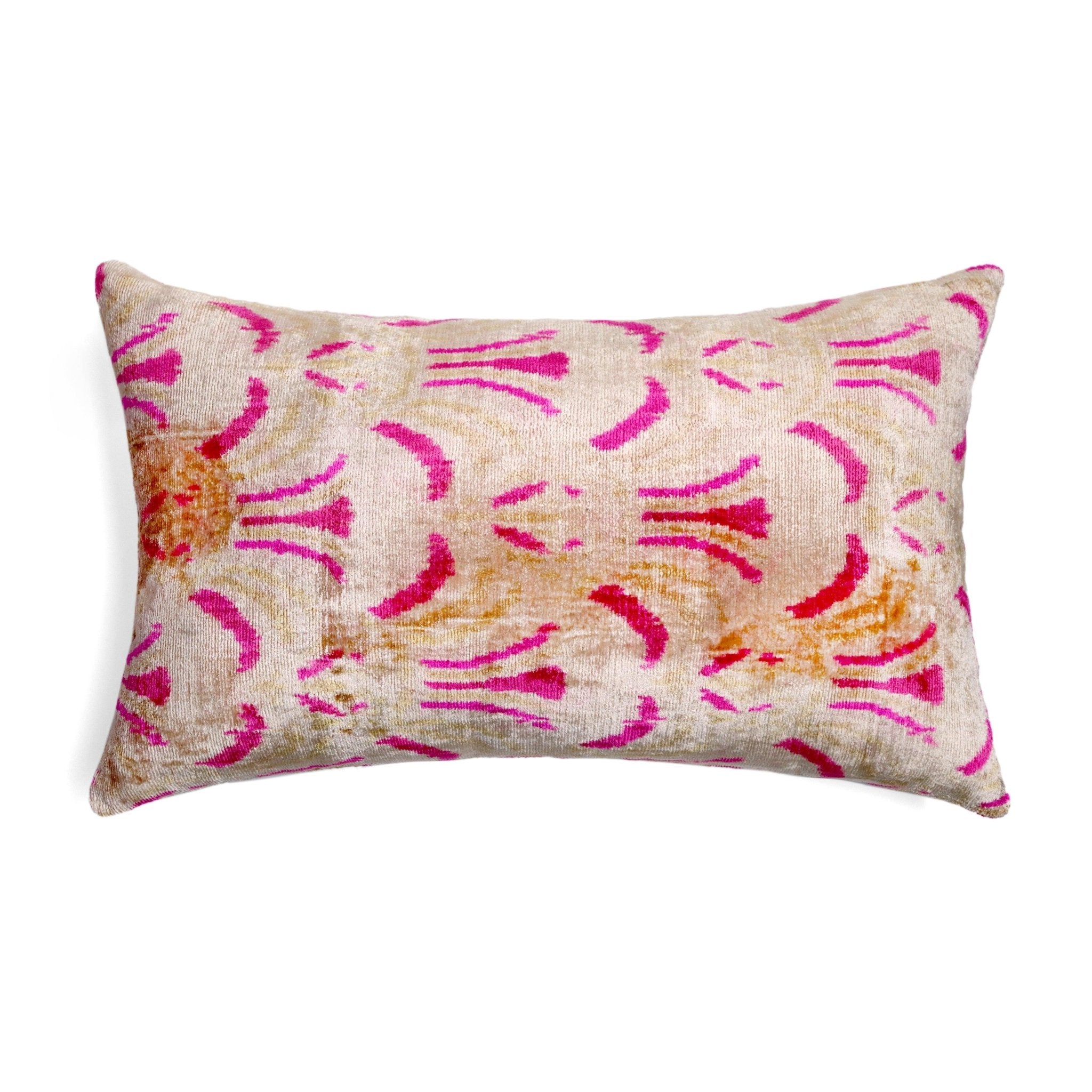 Canvello Handmade Luxury Pink Throw Pillows with Down Insert - 16x24