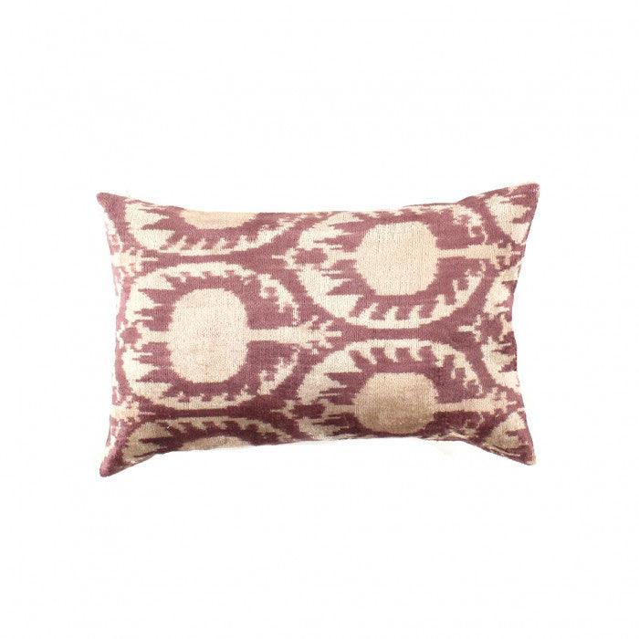 Canvello Handmade Turkish Silk Velvet Ikat pillow - 16"x24"