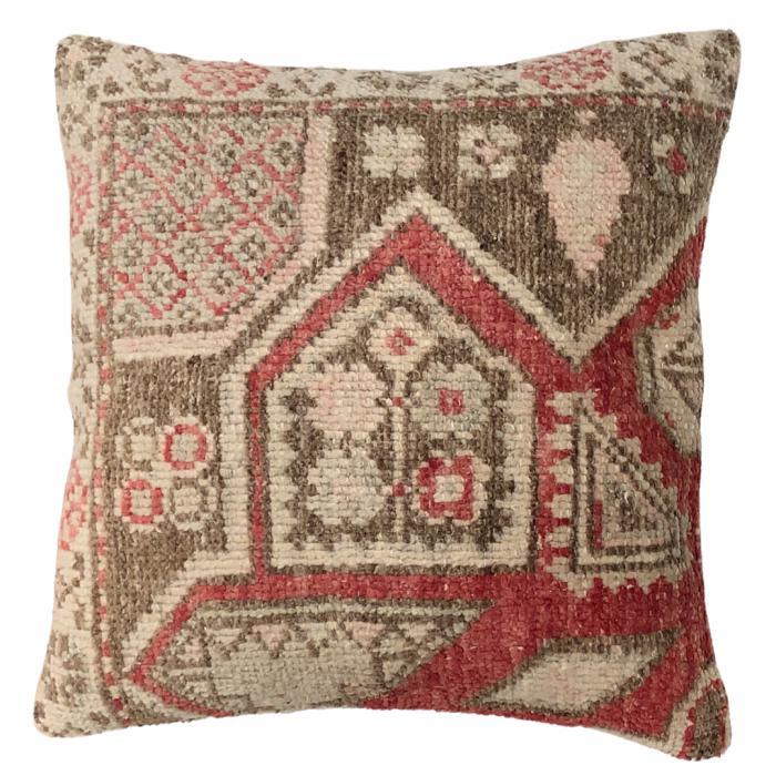 Canvello Handmade Vintage Turkish Rug Pillow - 20' X 20'