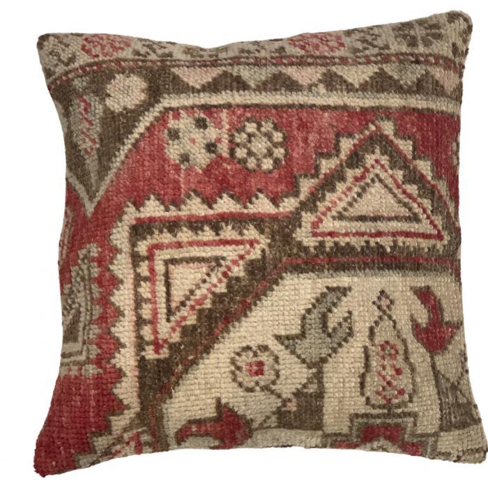 Canvello Handmade Vintage Turkish Rug Pillow - 20' X 20'