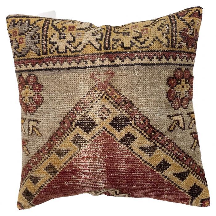 Canvello Handmade Vintage Turkish Rug Pillow - 20' X 20'